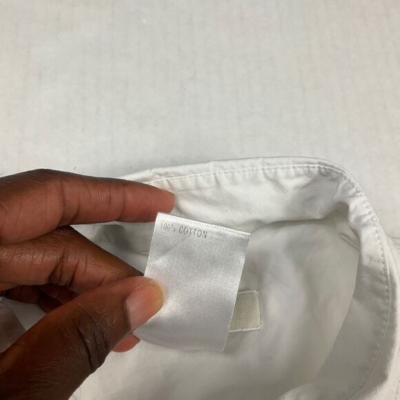 Chloe Cotton Embroidered Button Down Shirt White Long Sleeve Top Size 46 14 US - Picture 3 of 11